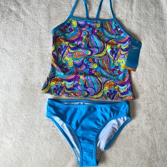 SPEEDO GIRL'S' 2pc Tankini size 14 - Picture 3 of 5